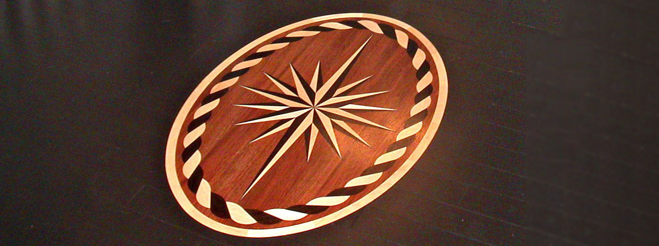 photo showing an inlaid medallion design